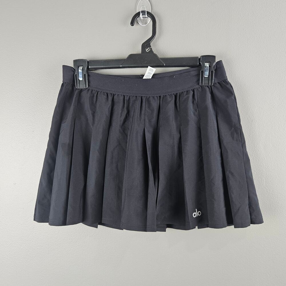 Alo Black Tennis Skirt Activewear Preppy Size Small